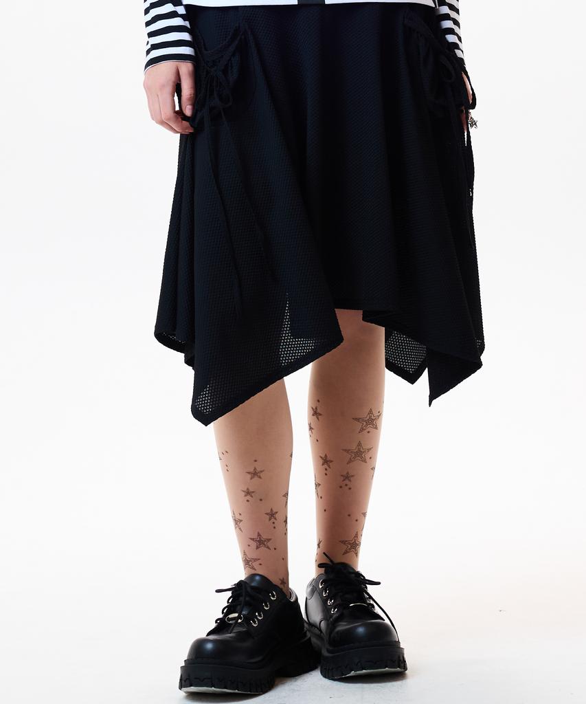 Love Is True Im Layered Midi Skirt(Black)
