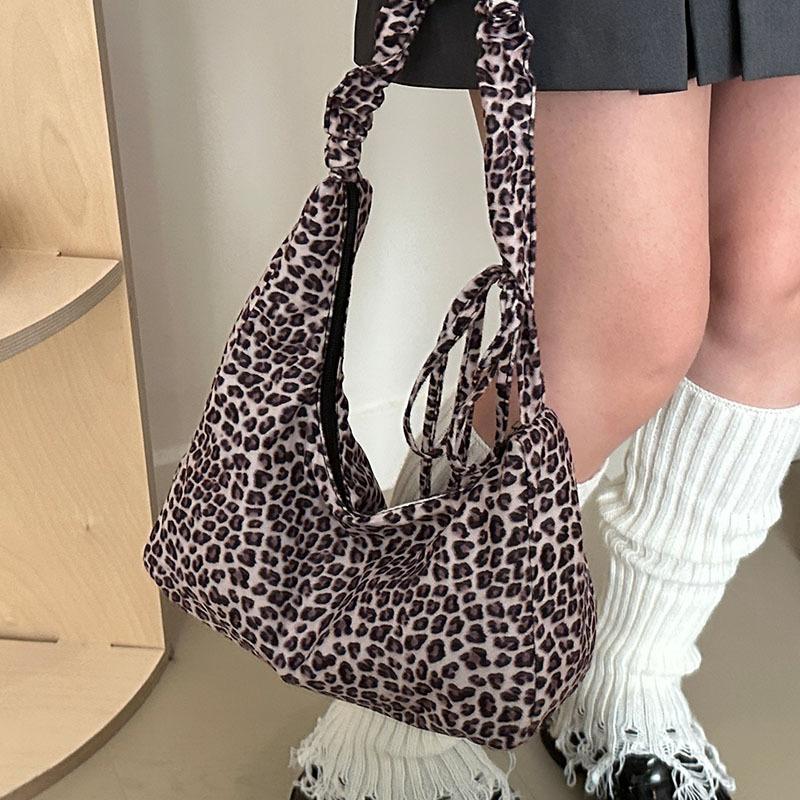 Премиальная сумка с леопардовым принтом, женская, ленивая, повседневная, универсальная, подмышечная сумка, модная сумка через плечо
