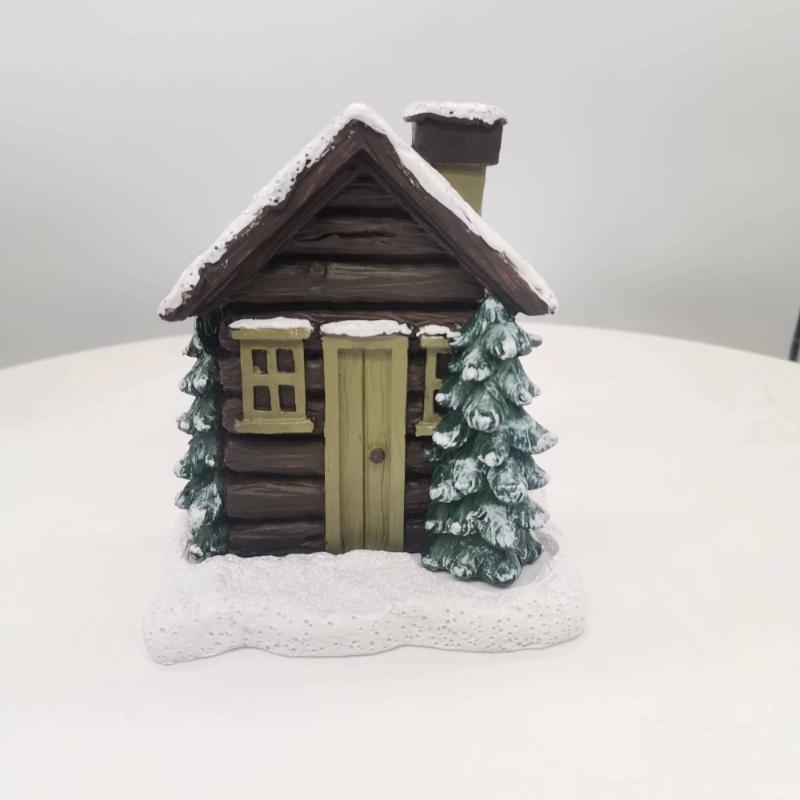 Новые креативные изделия из смолы для деревянного дома с ароматерапией, небольшой дом, дом для отдыха, украшения для вечеринок и украшения