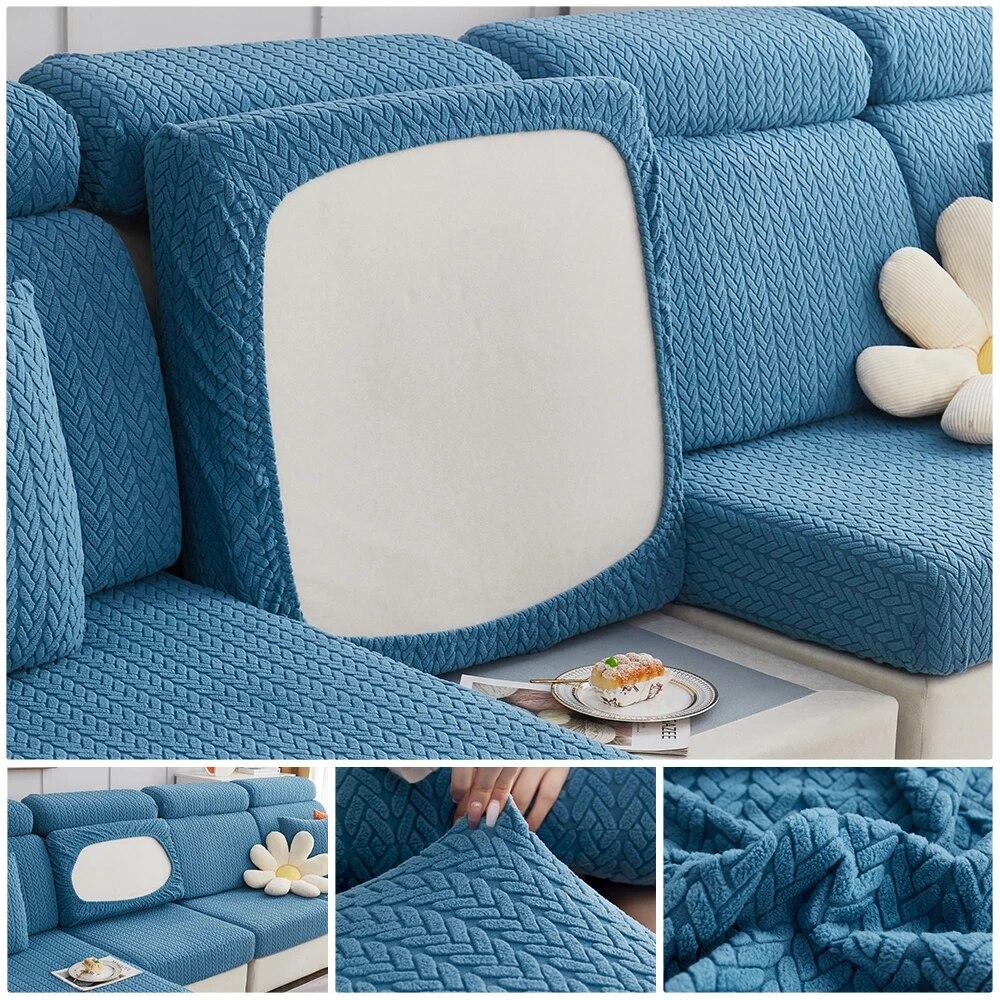 Эластичные утолщенные чехлы на диванные подушки с рисунком, жаккардовый чехол для дивана для гостиной, защита L-образной формы, чехол для углового дивана