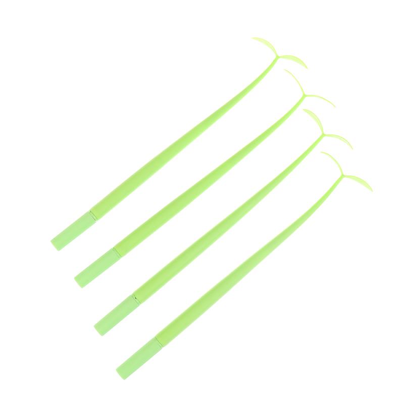 4 шт. 0,5 мм черные чернила Lucky Leaf Lovely гелевая ручка Green Leaf Writing Signature Pen для студентов, школьных офисных принадлежностей