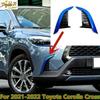 Синяя накладка на передний бампер, крышка противотуманной фары для Toyota Corolla Cross -