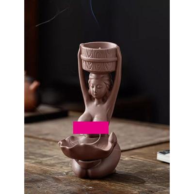 Водопад благовоний с обратным потоком  Сексуальная леди керамика  Обнаженные женщины тело горничной  Подставка-фонтан  Ароматерапевтическое украшение  Дзен  Дзен