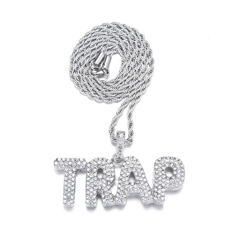 Модный блестящий кулон TRAP - Простые украшения в стиле хип-хоп