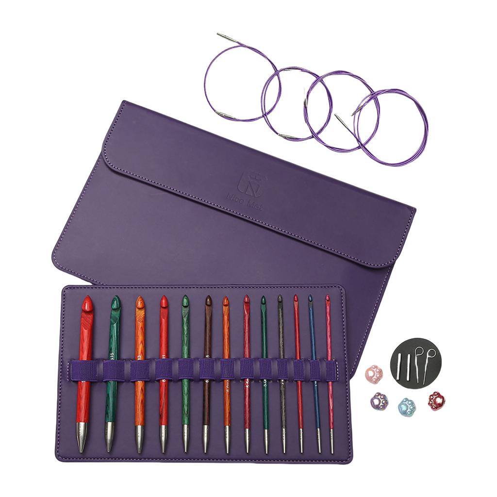 Набор тунисских крючков для вязания, набор сменных афганских крючков для вязания 3,5–12,0 мм, набор крючков для вязания ковров с сумкой для хранения