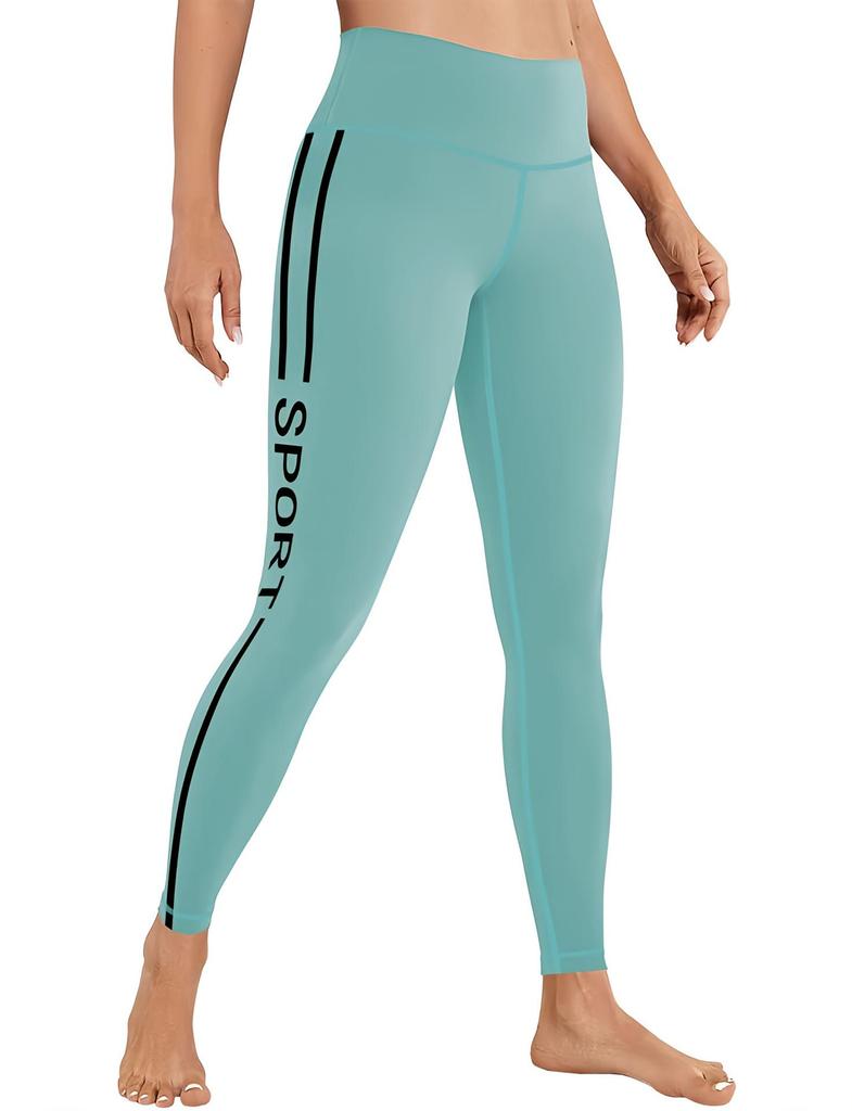 Женские однотонные брюки с высокой талией для йоги и фитнеса