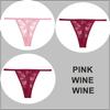 3PCS/Set Sexy G-string Panties Women Thongs  Lace Underwear Pantys Low-Waist Femme Underpants Mesh Transparent  Lingerie