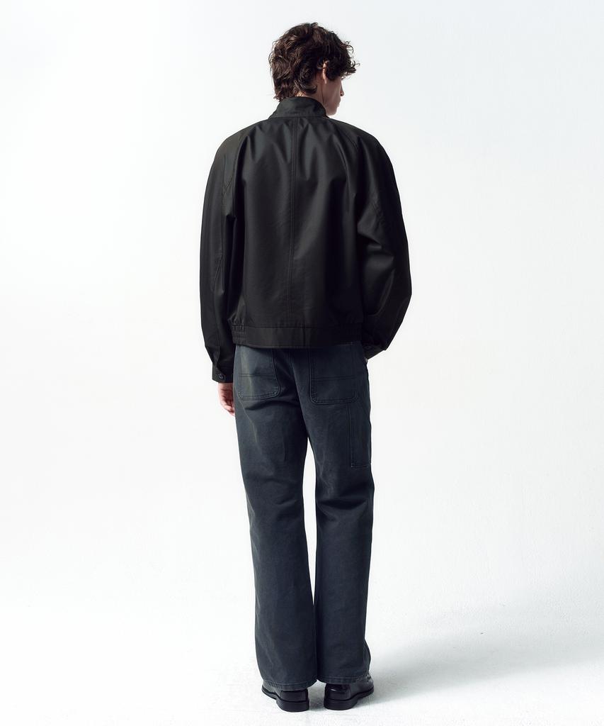 Insilence Chambray Harrington Jacket Black Chambray