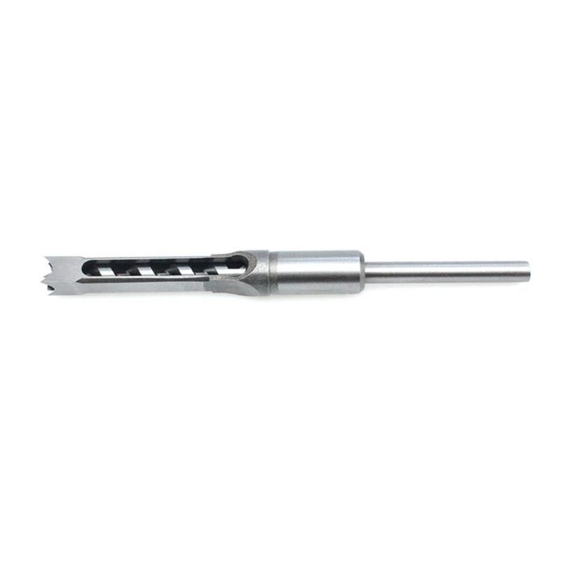Multi-purpose Square Hole Drill Bit Steel Hardness for Sharp Durable Mortising Chisel Set 6.4 mm/8mm/9.5mm/12.7mm/14mm/1