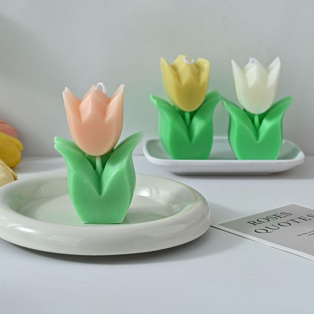 Ароматическая свеча Тюльпан Атмосфера Праздничный Сувенир День матери День учителя Подарок Свеча ручной работы