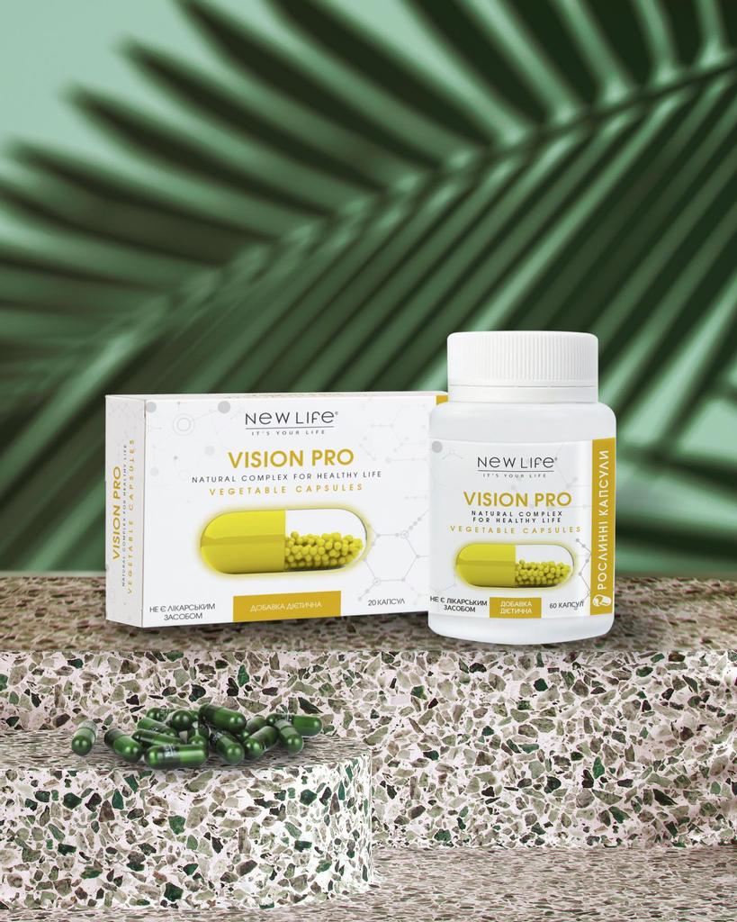 Vision Pro с Лютеином New Life Добавка Диетическая (Здоровье Глаз, Поддержка Зрения)