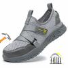 Fashion Breathable Summer Safety Shoes Anti-puncture Safety Work Sneakers Plastic Toe Safety Shoes 6kv Insulated Electrician Work Shoe
