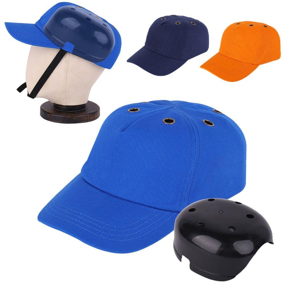 Adjustable Strap Safety Hard Hat Top 6 Holes Safety Baseball Caps  Outdoor Sports