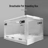 Transparent, Breathable Extra-Large Hamster Cage - Foldable, Portable Luxury Carrier for Budgies and Bears