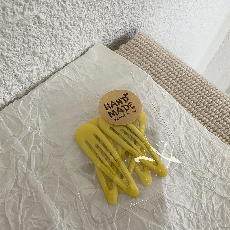 4-5 шт., желто-зеленая челка, боковой зажим, головной убор, волосы девушки, боковой зажим для волос, простая заколка, милый аксессуар для волос