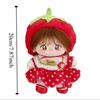 1 set Red Set 20cm Cotton Doll Clothes Tomato Skirt Plush Doll Clothes  Doll Accessories