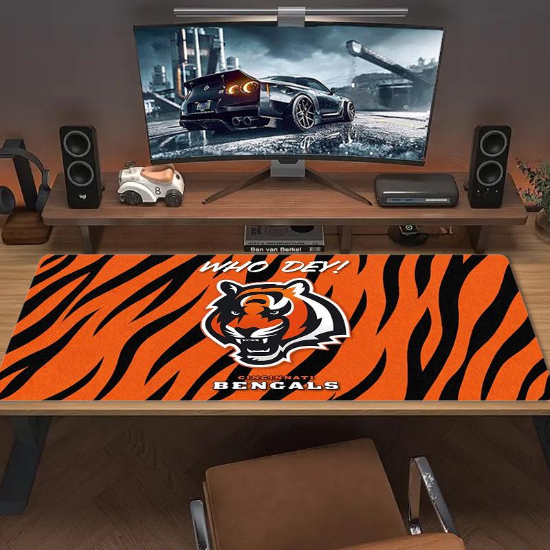 Cincinnati Bengals Mouse Pad Large Gaming Table Cushion Nonslip Laptop Tablet Big Mousepad Xxl Mat Mini Pc Playmat With Lock Edge