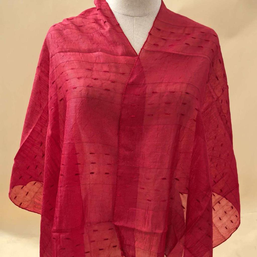 Новый Однотонный Красный Флаг Полосатый Ручной Работы Длинный Шарф-Шаль с Бахромой