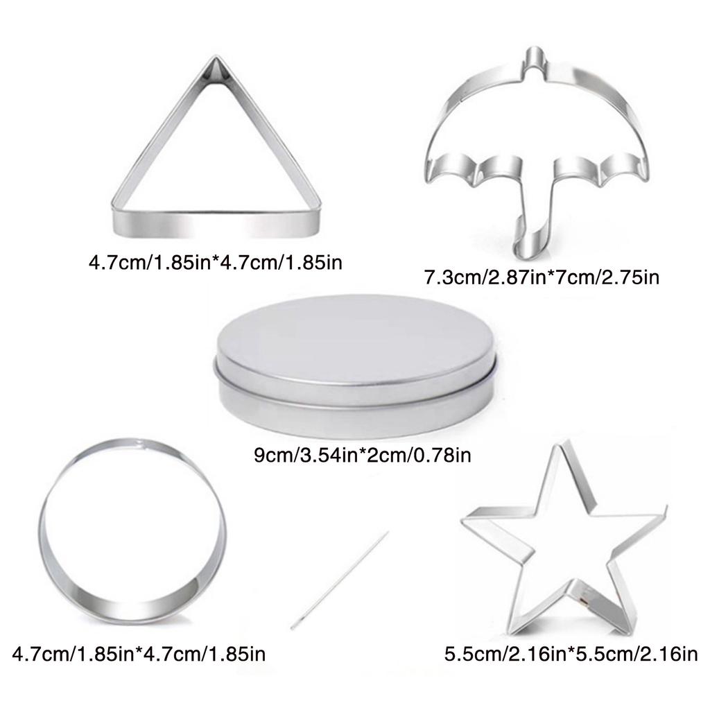 Stainless Steel Fondant Mold Cookie Stamper Korean Dalgona Candy Cookie Making Cutter Molds for Cookies Biscuit Pastry Dough