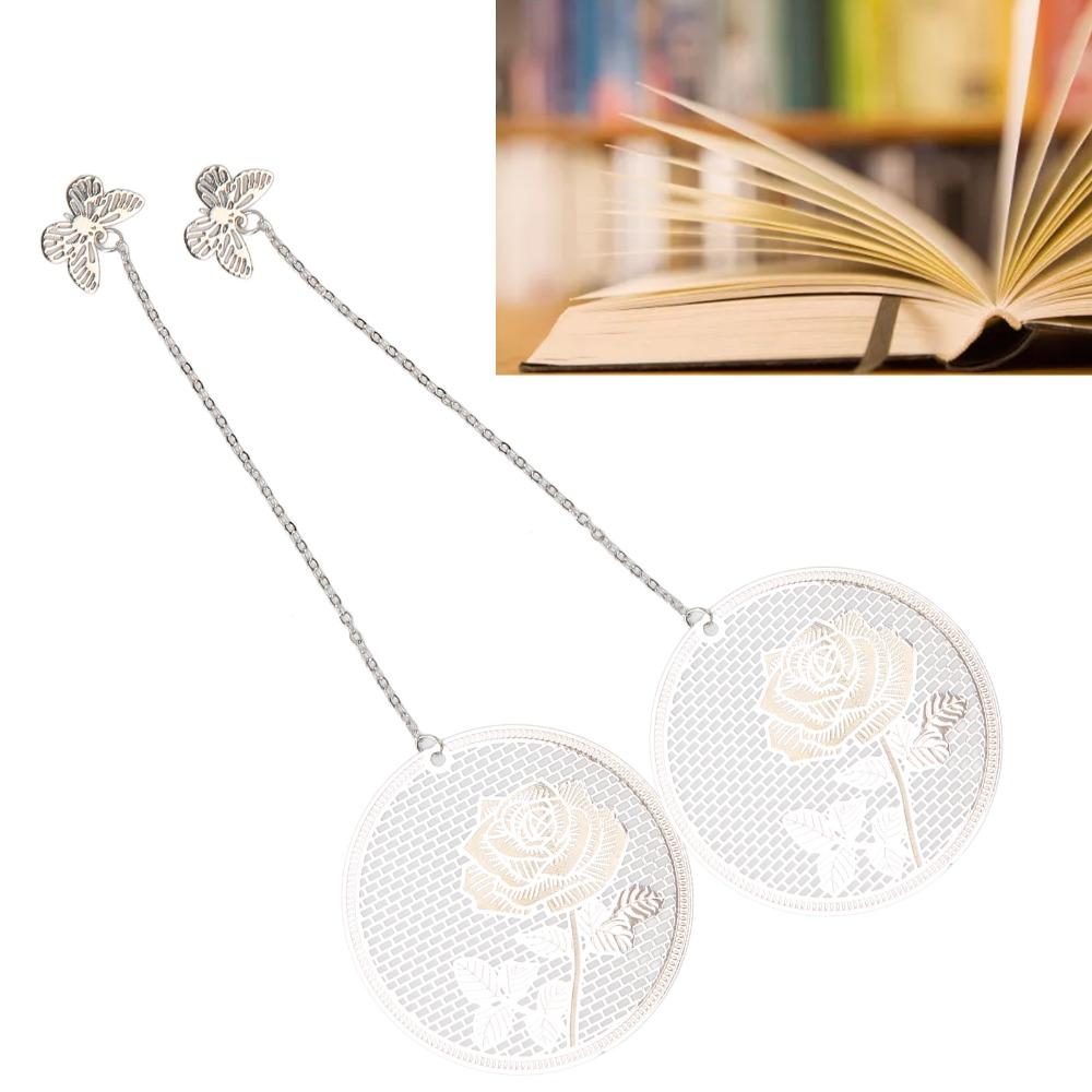 2Pcs Leaf Vein Design Leaf Vein Bookmark Hollow Design Hollow Bookmark Metal Bookmark For Readers
