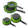 Foldable Silicone Fruit Vegetable Strainer Washing Basket with Handle Strainer Collapsible Drainer Kitchen Storage Tool Basin