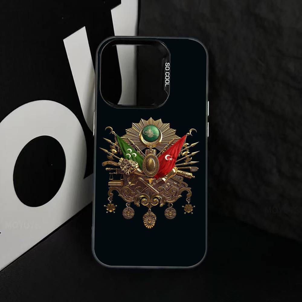Классический чехол-бампер Empire O-Ottoman для iPhone 17,16,15,14,13,12,11 Plus,Pro Max,XS, Цветной Серебристый Чехол для телефона Funda Cover