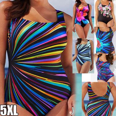 Женский летний модный цельный купальник в полоску с принтом, бикини с глубоким v-образным вырезом, пляжные полоски, купальники, купальные костюмы