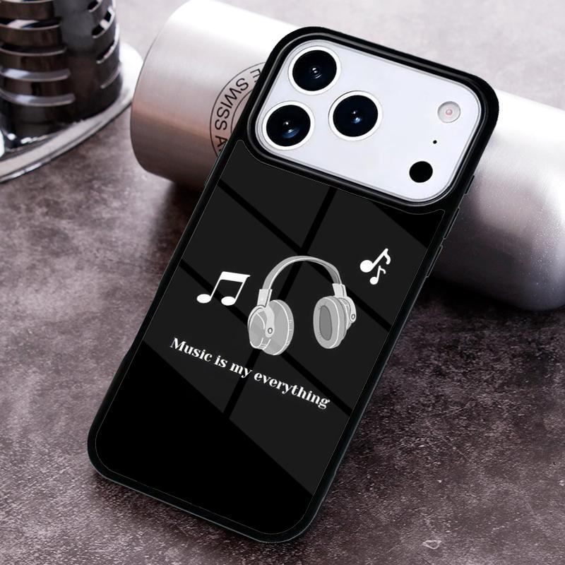 Минималистичный чехол для телефона для любителя музыки для iPhone 17 16 15 Pro Max Air 14 13 12 11 Plus Ударопрочный чехол Capa