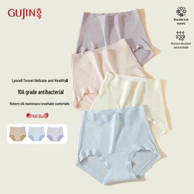 GUJIN Лиоцелл Имбирный Теплый Брифы с Высокой Посадкой