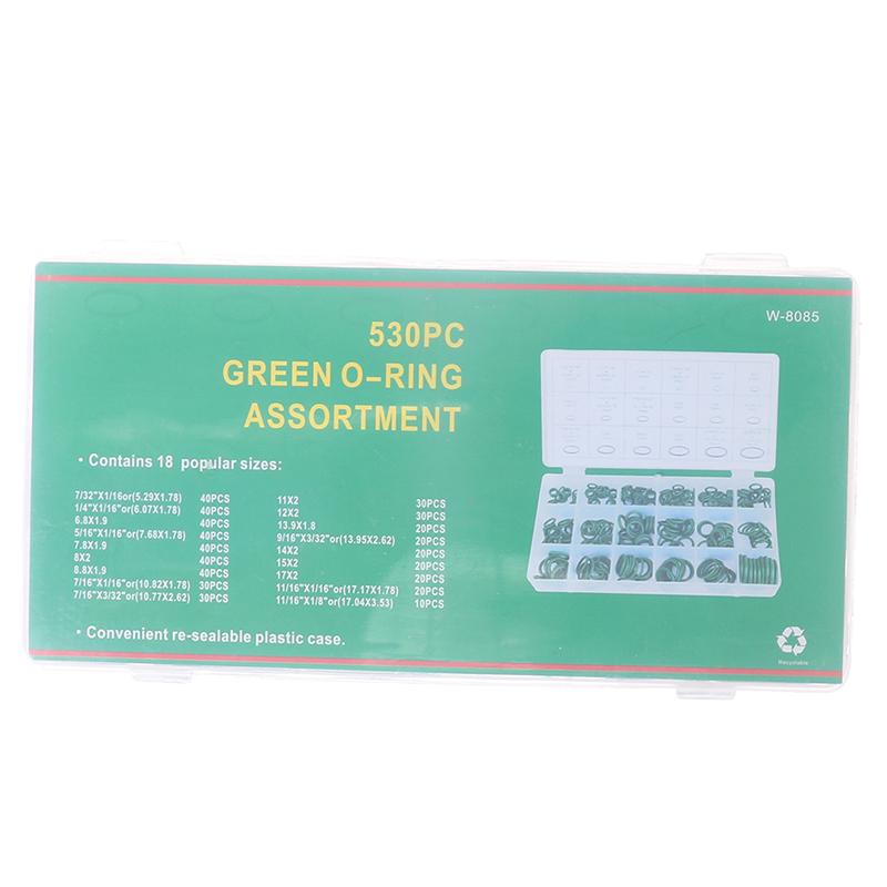 530 шт уплотнительное кольцо R134A ремонт автомобиля кондиционер резиновый герметик коробка набор