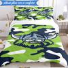 3PCS Canberra Camouflage Warrior Bedding Set 2D Printing (Includes 1 Duvet Cover + 2 Pillowcases Coreless), Bedroom decor,Fan gift