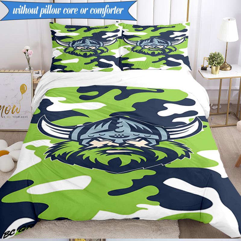 3PCS Canberra Camouflage Warrior Bedding Set 2D Printing (Includes 1 Duvet Cover + 2 Pillowcases Coreless), Bedroom decor,Fan gift