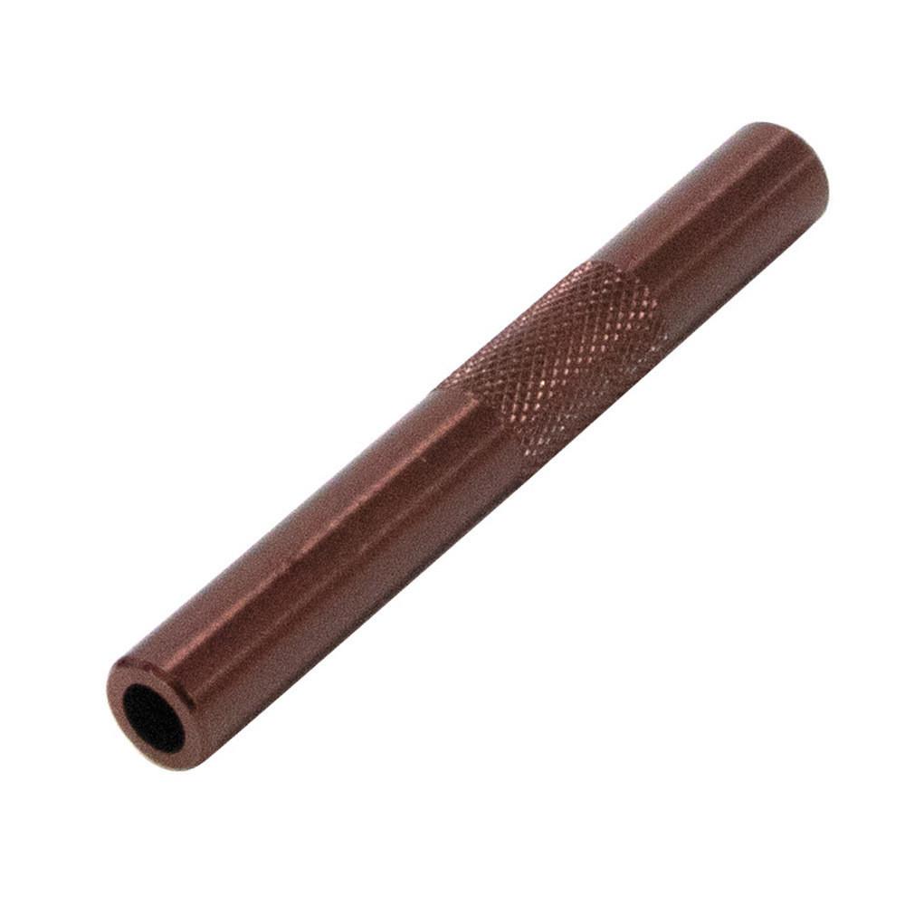 Stylish Metal Pipe In Cigarette Shape Portable And Durable Brown Color