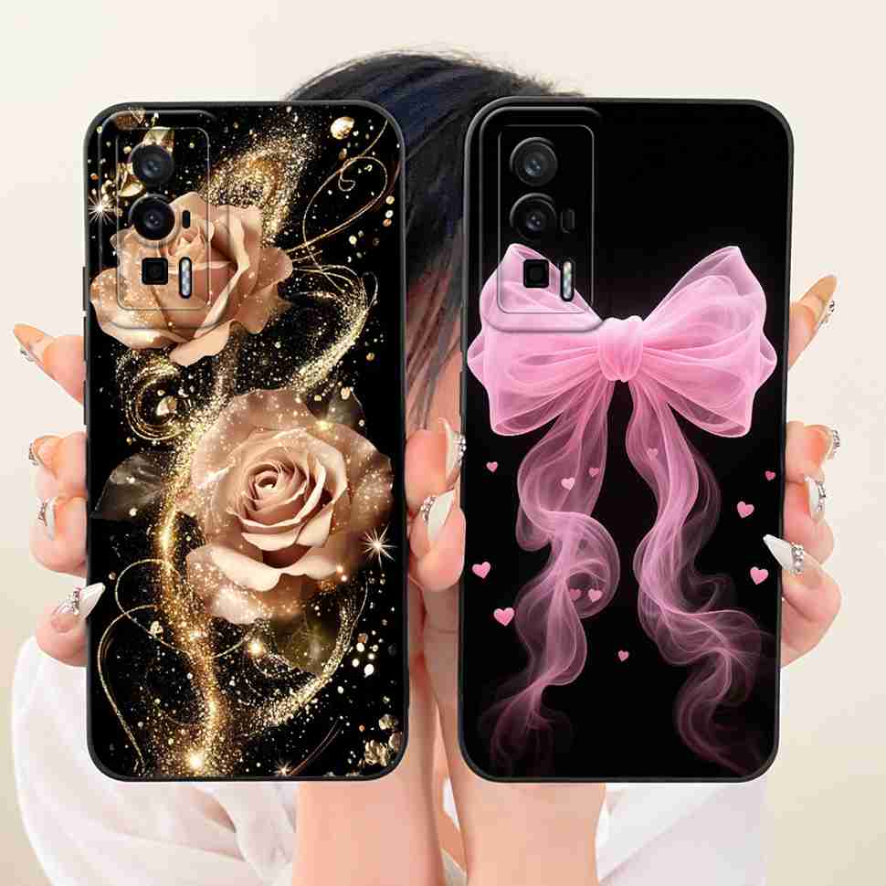Simple Design For Redmi K60 5G Case Cat Butterfly Silicone Back Cover For Redmi k60 K60 Pro 5G 22127RK46C Phone Cases Bumper