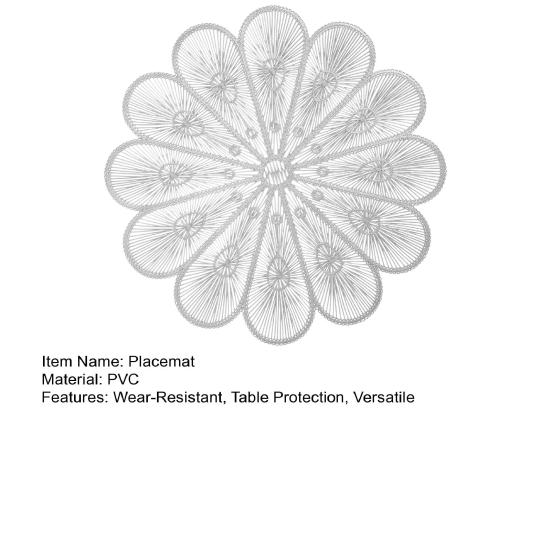 PVC Placemat Heat Insulation Table Mat Cup Pads Non-Slip Coaster for Dining Table Protects Table from Burns Stains Home Kitchen Bar Decor