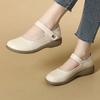 GKTINOO Genuine Leather Flats Mary Janes Summer Soft Sole Mother's Shoes Anti-slip Women's Shoes Large Size 43