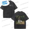 Washed Vintage Rapper Bad Bunny Graphic Tshirt Debi Tirar Mas Fotos Dtmf 2025 T Shirts Men Women Hip Hop Retro Oversized Tshirt
