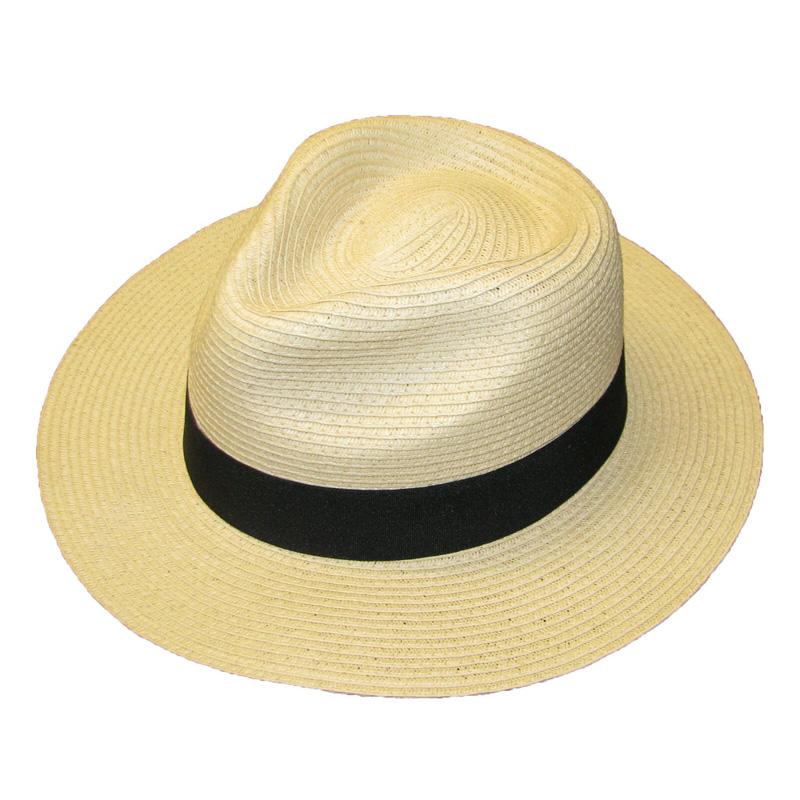 Мужская и женская фетровая шляпа в стиле панамы из сминаемой соломы, летняя шляпа