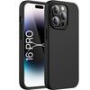 Black Case for iPhone 16 PRO - Silicone Gel TPU Protection Soft Ultra Thin Phonillico®