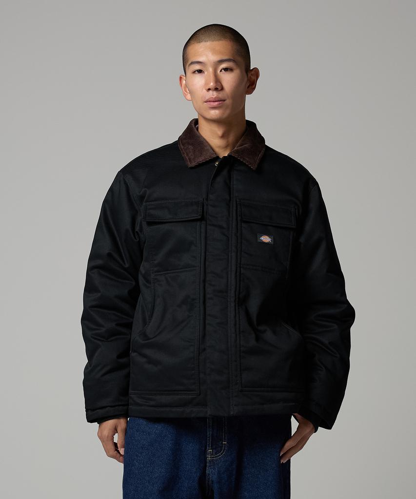 Dickies Утепленная куртка Eisenhower с вельветовым воротником, черная