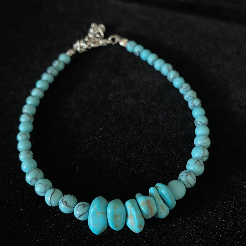 Лидер продаж 4 мм бирюзовый крест кулон браслет религиозные христианские эластичные браслеты ювелирные изделия