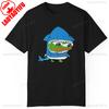 Unisex Cotton Tshirt Cute Shark Pepe The Frog Fren Meme Funny Internet Culture Humor Urban Graphic Tops Unisex Summer Cotton Tees