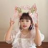 Mesh Big Butterfly Wing Hairpins Sweet Elf Ear Headband Lovely Flower Headband  Kids Gift