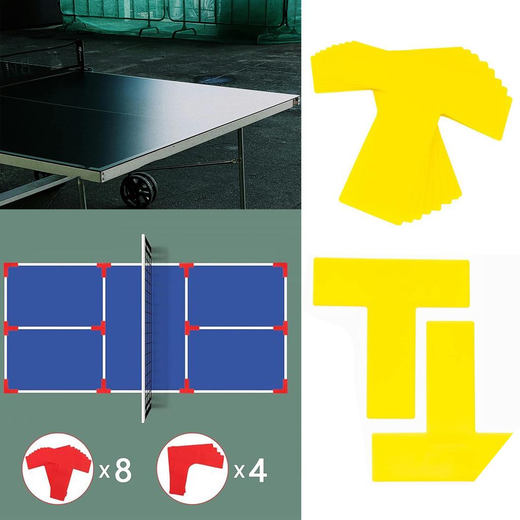 Pickleball Court Marker Lines Portable Temporary Badminton Line Throw Down Markers for Badminton and Tennis Sports