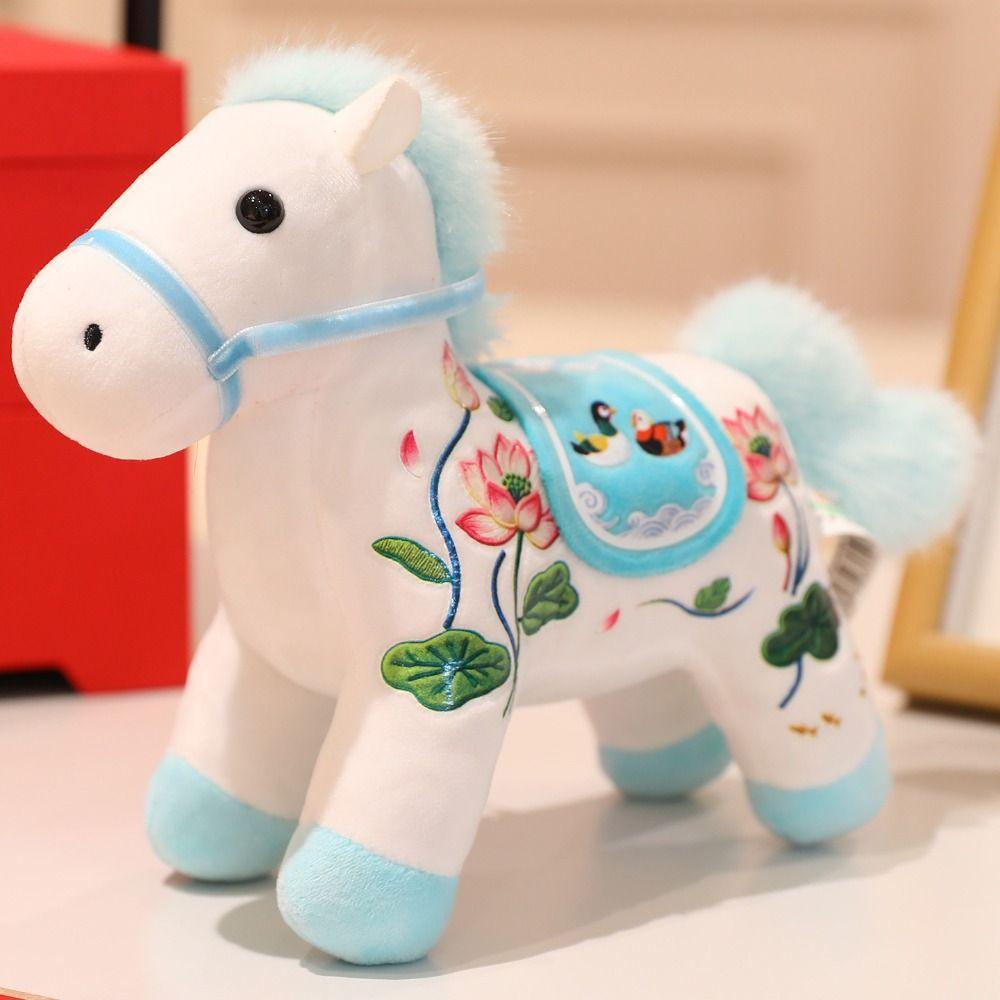 Mascot Dolls Plush Horse Keychain Creative Plush Horse Doll Pendant Year of Horse