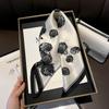 Роскошный шелковый квадратный шарф с принтом для женщин, атласный шейный платок, весенняя повязка для волос, платок, бандана, эшарп, галстук, шаль, накидка