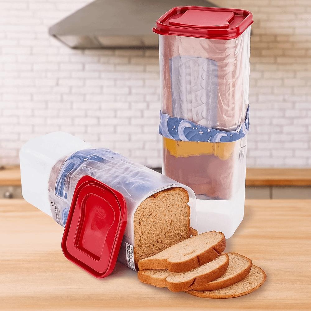 Leakproof Transparent Bread Dispenser Plastic Toast Storage Box Fresh Bread Storage