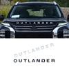 Автомобильная внешняя наклейка OUTLANDER с буквами, логотипом, эмблемой на переднем капоте автомобиля, на заднем багажнике, значок, наклейка, украшение, автоаксессуары