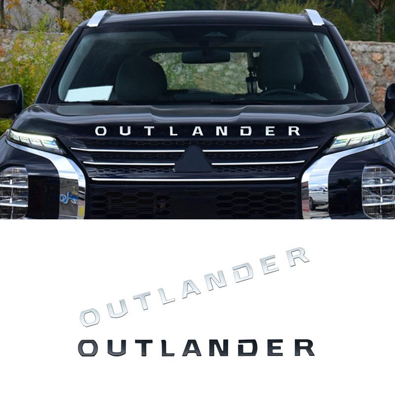 Автомобильная внешняя наклейка OUTLANDER с буквами, логотипом, эмблемой на переднем капоте автомобиля, на заднем багажнике, значок, наклейка, украшение, автоаксессуары