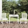 VidaXL 3-piece Garden Bistro Set White Solid Pine Wood 3154672